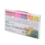 Kit Canetinhas Ponta Dupla Com 48 Cores